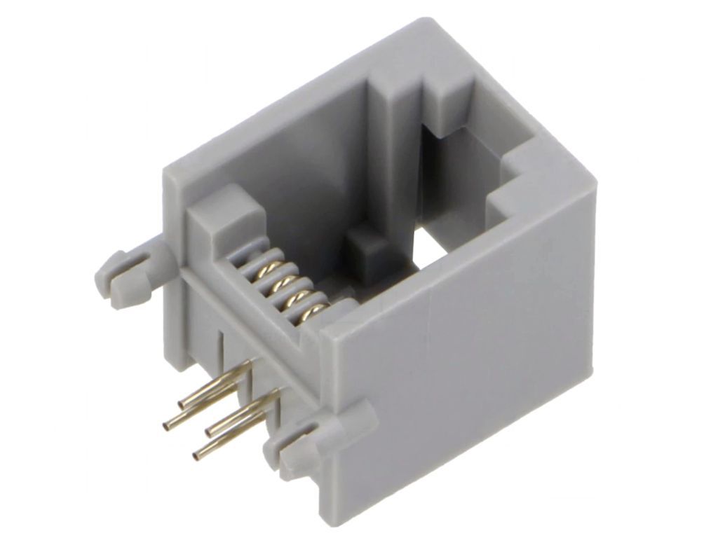 RJ11H - JACK CONECTOR TELEFONÍA 6 POSICIONES 4 CONTACTOS (6P4C ...